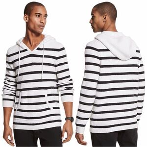 Michael Kors Striped Textured Stretch Cotton Hoodie